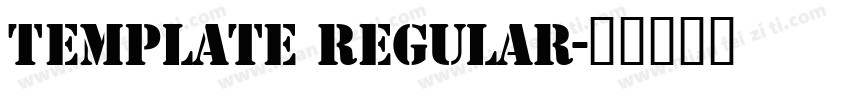 Template Regular字体转换